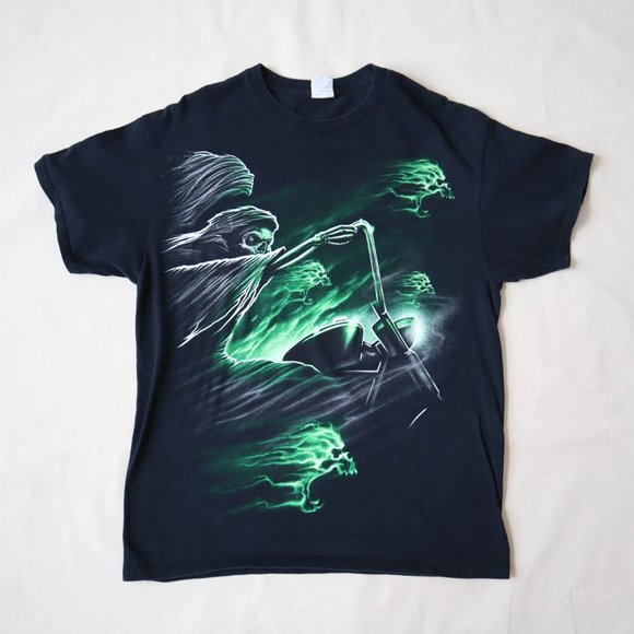 Grim Reaper Death Metal Art T Shirt, Size Large - Picture 5 of 12